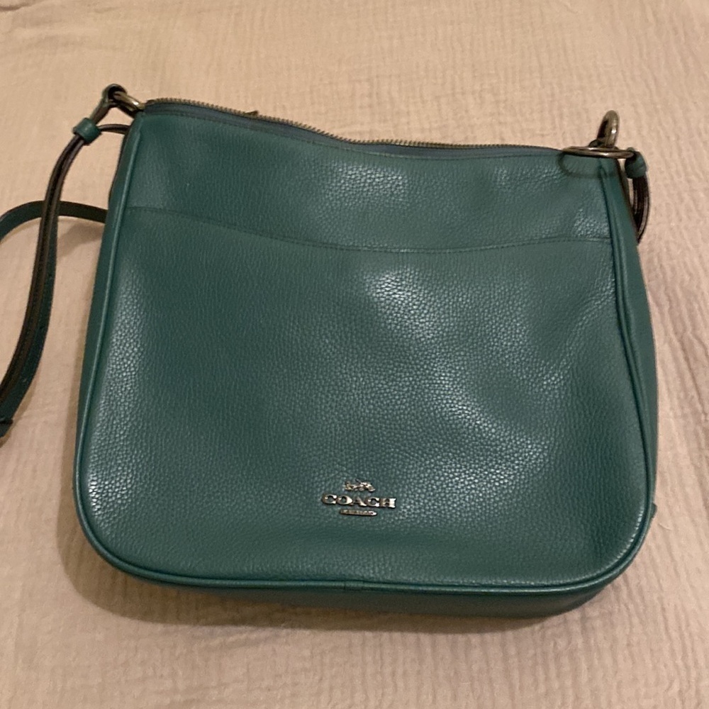 Coach Chaise green polished pebble leather bag . Very good condition - Picture 6 of 14